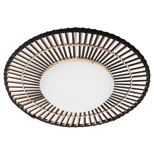 Deckenleuchte Aura Schwarz - Acrylglas - 50 x 6 x 50 cm