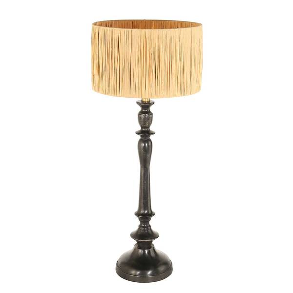 Lampe de table Bois modèle G Marron - En partie en bois massif - En partie en bois massif - 30 x 65 x 30 cm