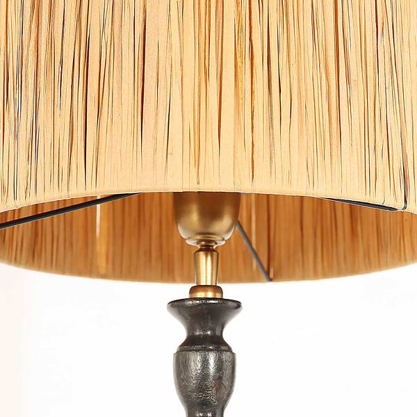 Lampe de table Bois modèle G Marron - En partie en bois massif - En partie en bois massif - 30 x 65 x 30 cm
