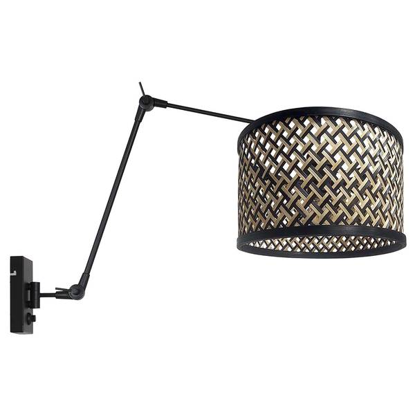 Wandlamp Prestige Chic type A zwart - aluminium - 30 x 44 x 90 cm