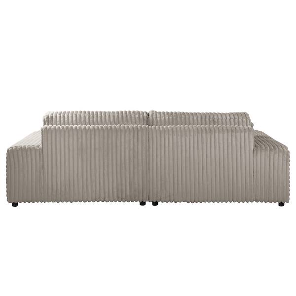 Bigsofa Trouville Plüsch-Cordstoff Vitani: Grau