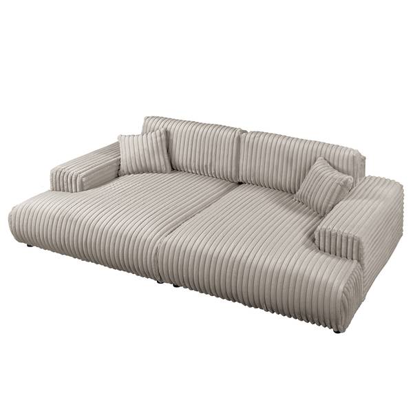 Bigsofa Trouville Plüsch-Cordstoff Vitani: Grau