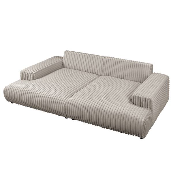 Bigsofa Trouville Plüsch-Cordstoff Vitani: Grau