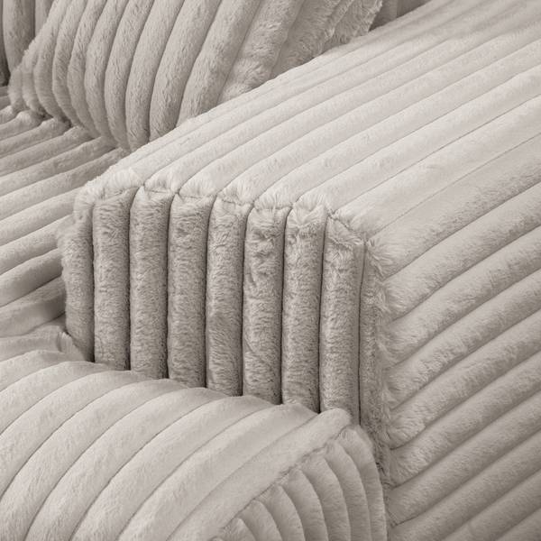 Bigsofa Trouville Plüsch-Cordstoff Vitani: Grau