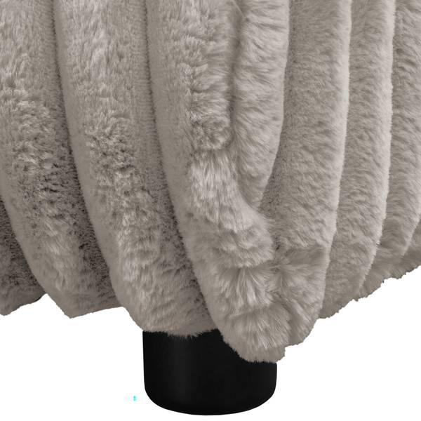 Bigsofa Trouville Plüsch-Cordstoff Vitani: Grau