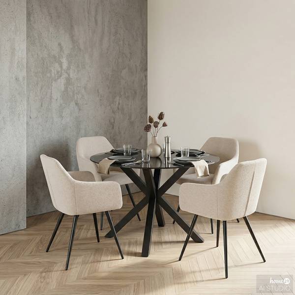 Set 2 sedie con braccioli NAPIDO Grigio