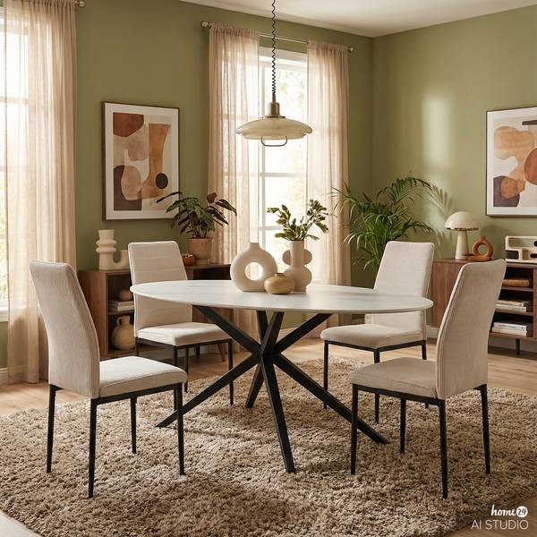 Chaises capitonnées GALEVO - Lot de 2 Beige