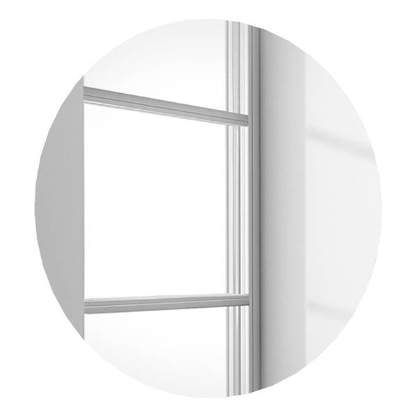 Garderobenkombi Alviano 2-teilig rund Weiß