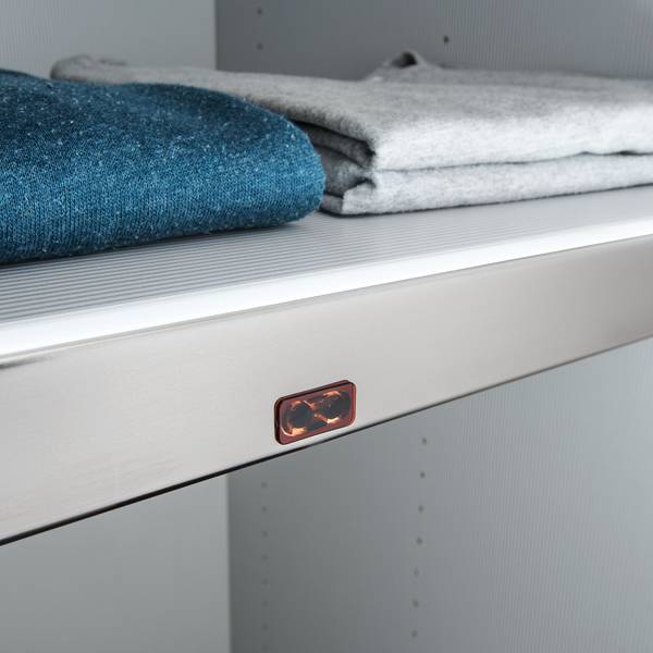 LED-Lichtblende Cardiff - 96,4 cm Metall - Silber - 1er Set
