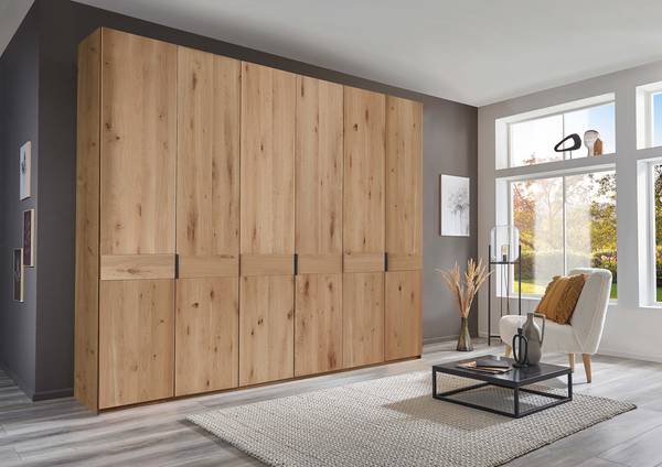Drehtürenschrank Cardiff Eiche teilmassiv - 295 x 236 cm