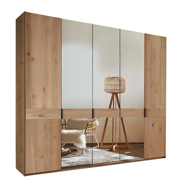 Drehtürenschrank Cardiff - Spiegeltür B Eiche teilmassiv - 246 x 216 cm