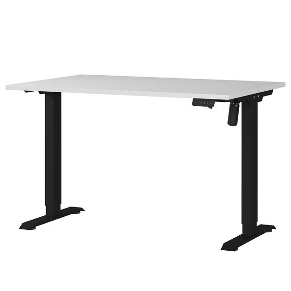 Scrivania regolabile Boras Altezza regolabile - Color grigio pallido - Larghezza: 120 cm - Nero