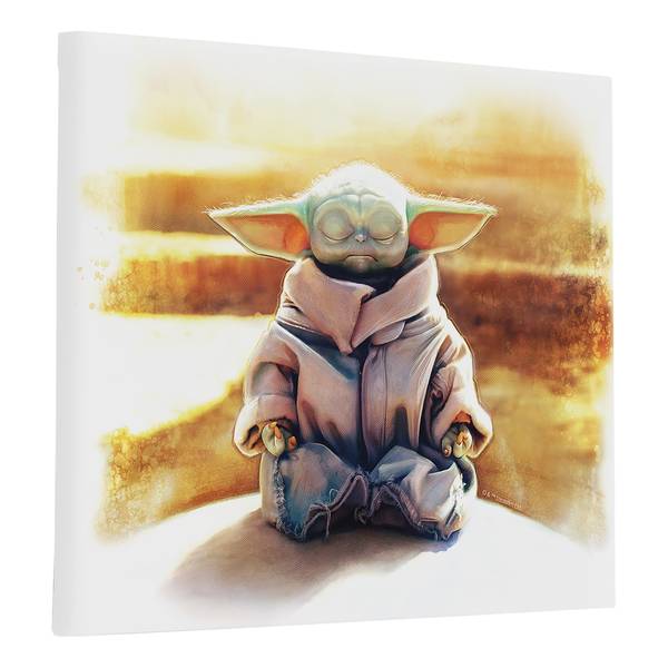 Afbeelding Mandalorian Grogu Meditation vlies - meerdere kleuren