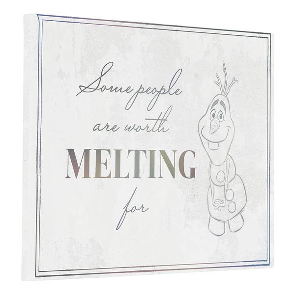 Quadro Frozen Olaf Stay Here Tessuto non tessuto - Bianco