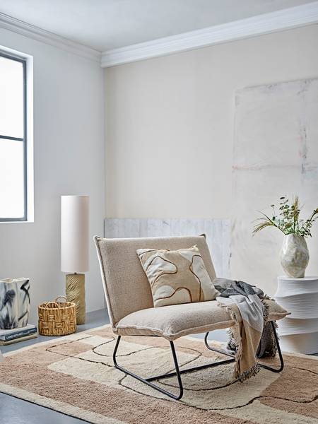 Stehleuchte Payah Steingut / Leinen - 1-flammig