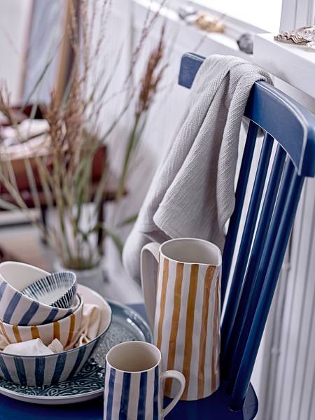 Krug Begonia Steingut - Braun / Beige