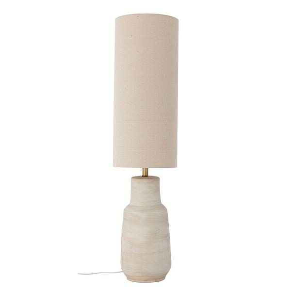 Staande lamp Linetta steengoed/linnen - 1-lichts