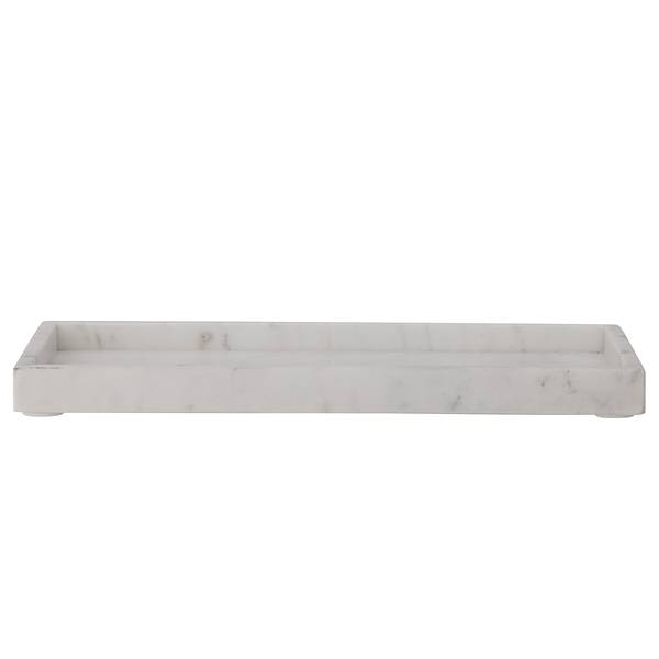 Plateau rectangulaire Majsa Marbre - Blanc