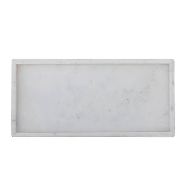 Plateau rectangulaire Majsa Marbre - Blanc