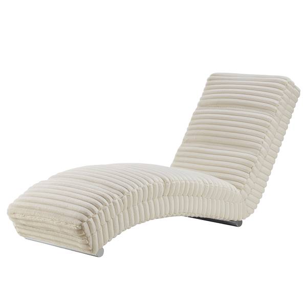 Chaise longue Elevk pluche beige