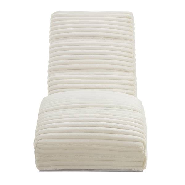 Chaise longue Elevk pluche beige