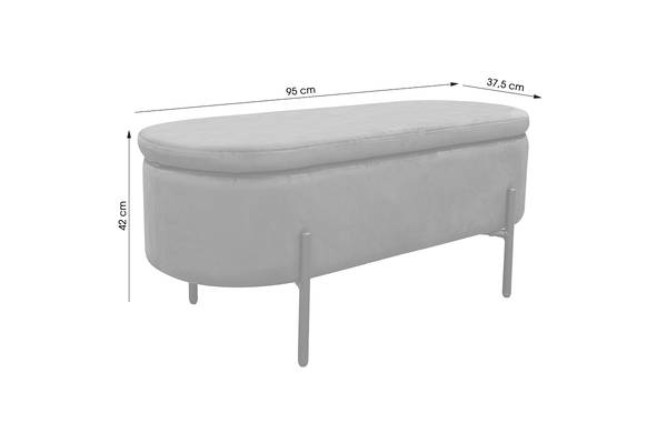 Polsterbank Pemula Samt - Türkis