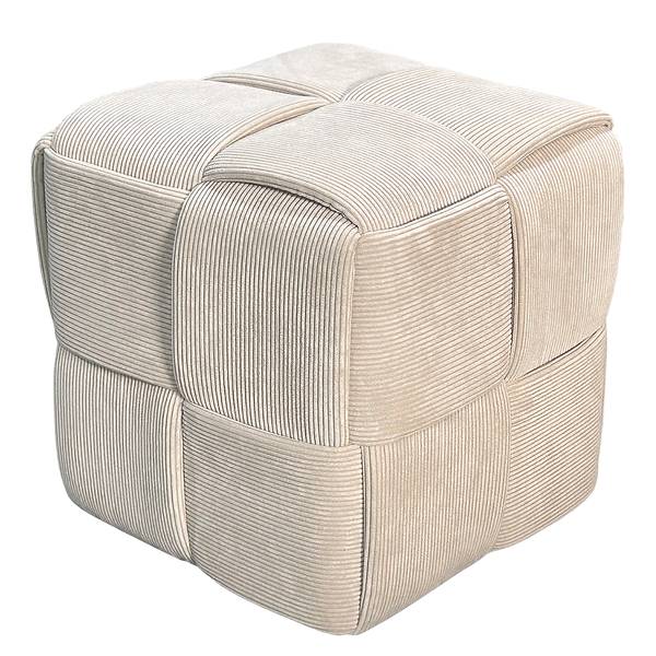 Polsterhocker Rakopi Cord - Beige