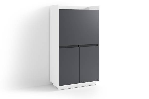 Secrétaire Berkun Anthracite / Blanc