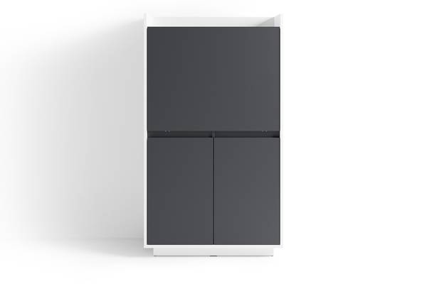Secrétaire Berkun Anthracite / Blanc