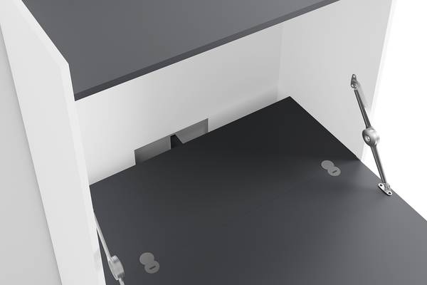 Secrétaire Berkun Anthracite / Blanc
