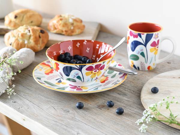 Tellerset Folklore 12-teilig Multicolor