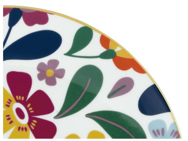 Tellerset Folklore 12-teilig Multicolor