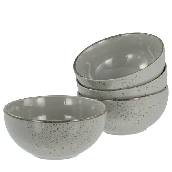 Kom Nature Stone 4-delig type A grijs - porselein - Hoogte: 9 cm