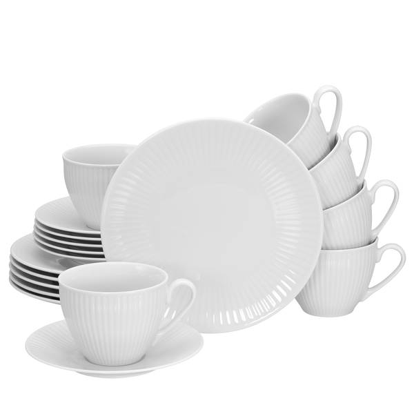 Kaffeeservice Valencia 18-teilig Weiß