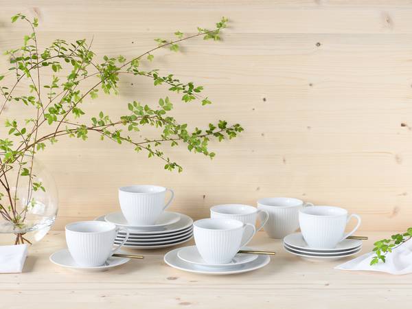 Kaffeeservice Valencia 18-teilig Weiß