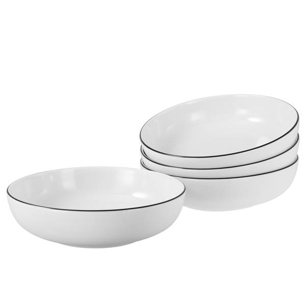 Bols Poke Bowl lot de 4 Blanc - Porcelaine - Hauteur : 6 cm