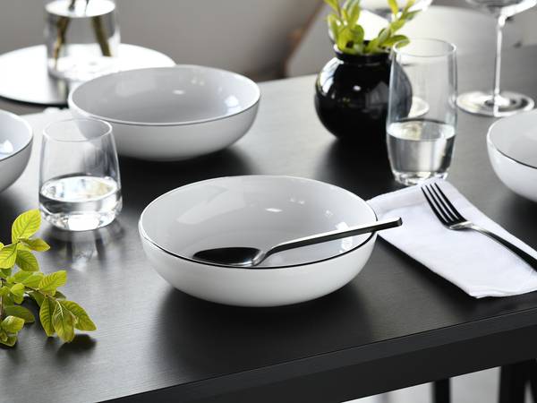 Bols Poke Bowl lot de 4 Blanc - Porcelaine - Hauteur : 6 cm
