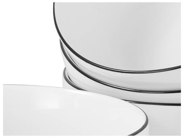 Bols Poke Bowl lot de 4 Blanc - Porcelaine - Hauteur : 6 cm