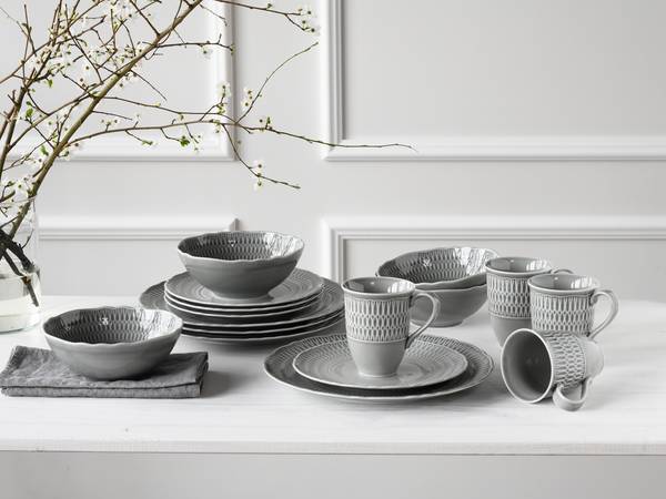 Set di 16 pezzi Sofia Grigio