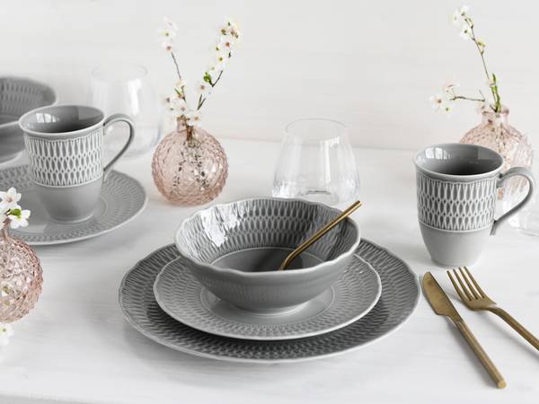 Set di 16 pezzi Sofia Grigio