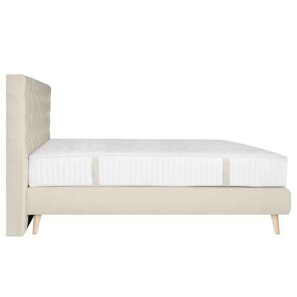 Boxspringbett Shucks Webstoff - Beige - 120 x 200cm - H2