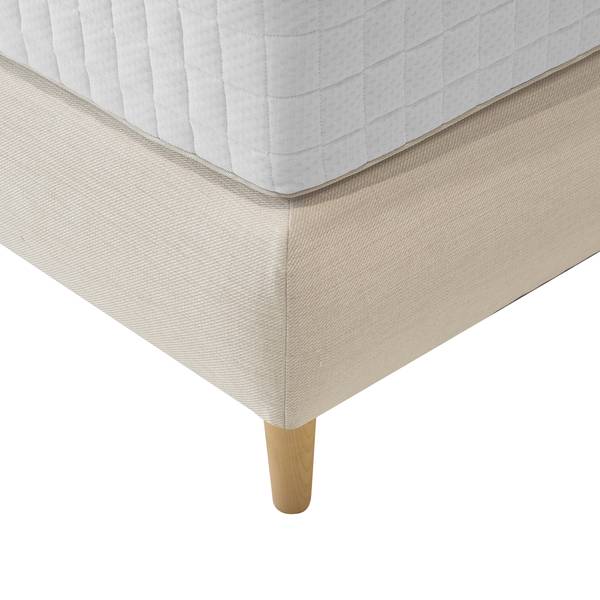 Boxspringbett Shucks Webstoff - Beige - 120 x 200cm - H2