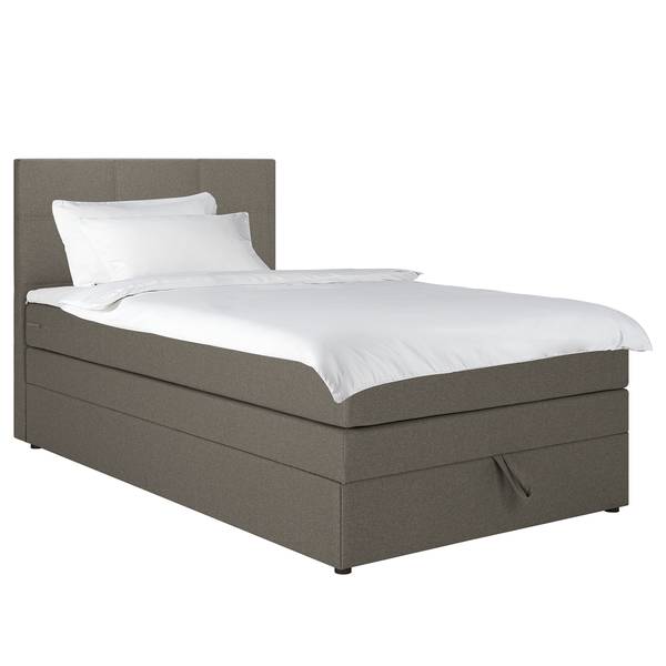Boxspringbett Padden Webstoff Voer: Dunkelgrau - 120 x 200cm - H3