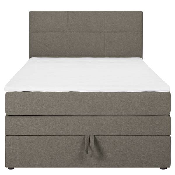 Boxspringbett Padden Webstoff Voer: Dunkelgrau - 120 x 200cm - H3