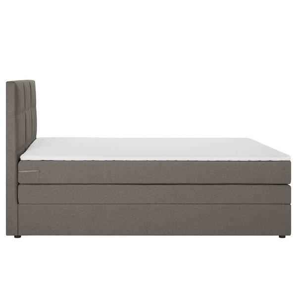 Boxspringbett Padden Webstoff Voer: Dunkelgrau - 120 x 200cm - H3