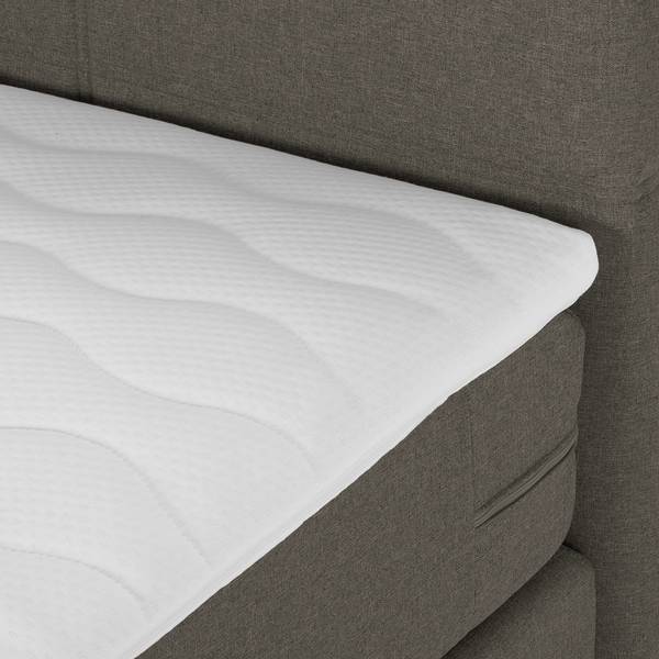 Boxspringbett Padden Webstoff Voer: Dunkelgrau - 120 x 200cm - H3
