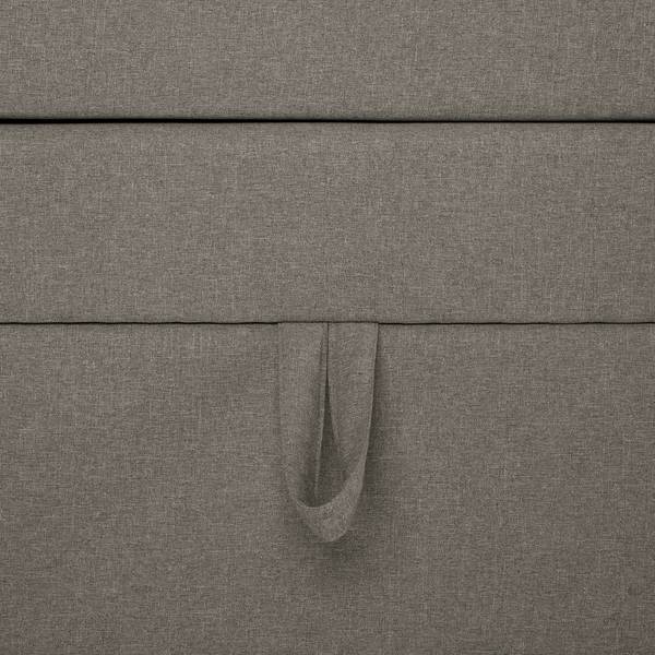Boxspringbett Padden Webstoff Voer: Dunkelgrau - 120 x 200cm - H3