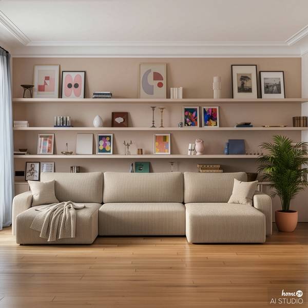 Zithoek DANO met slaapfunctie corduroy Poppy: cappuccino