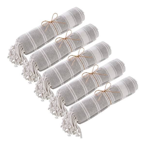 Asciugamano Hammam Butlers Surfside, Cotone 90x170 Cm, Righe Con Frange, Multiuso Per Spiaggia E Casa