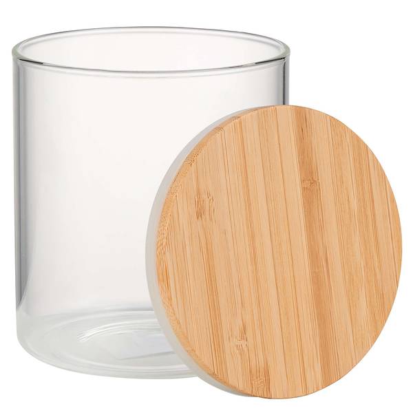 Vorratsglas WOODLOCK 4er-Set Borosilikatglas / Buche